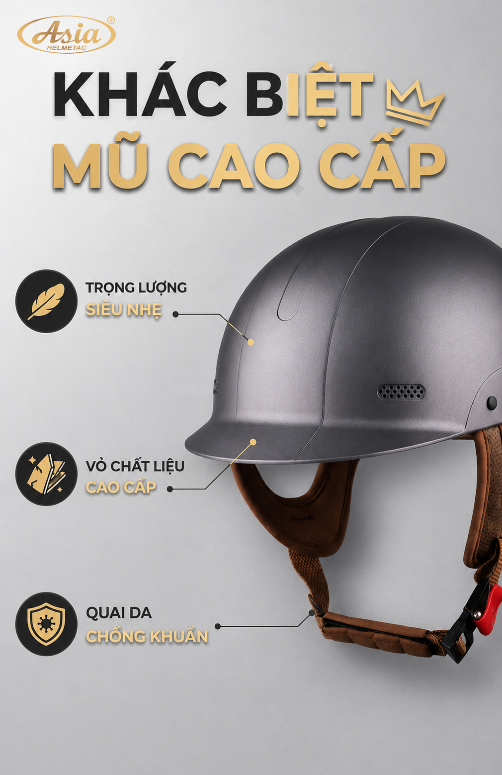 Mũ bảo hiểm siêu nhẹ cao cấp có gì khác biệt?
